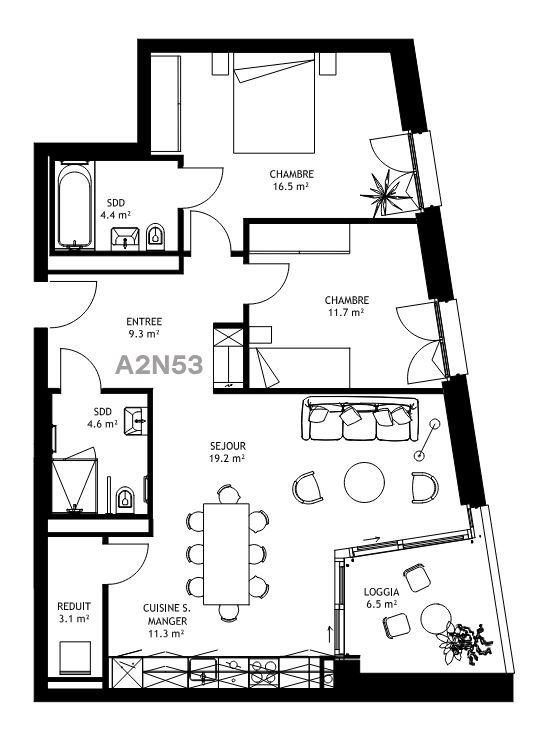 3.5 Zimmer Wohnung zu vermieten in Orbe - Bild 1/9