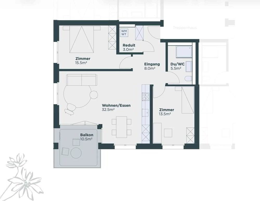 3.5 rooms Apartment for rent in Zürich - image 1/11