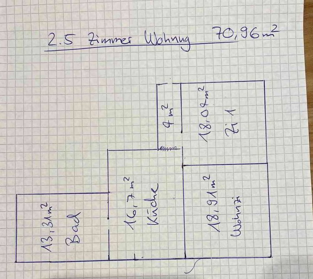 2.5 Zimmer Wohnung zu vermieten in Zäziwil - Bild 1/5