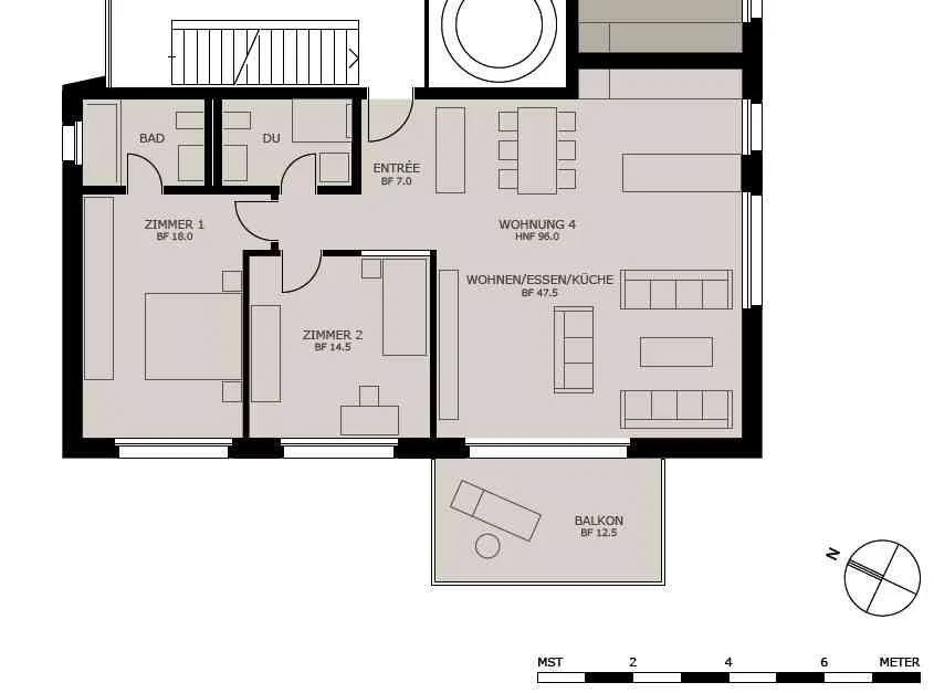 3.5 rooms Apartment for rent in Bonstetten - image 1/4