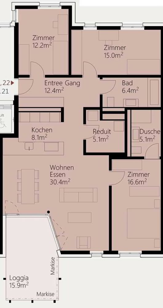 Appartement 4.5 pièces à louer à Frick - image 1/13