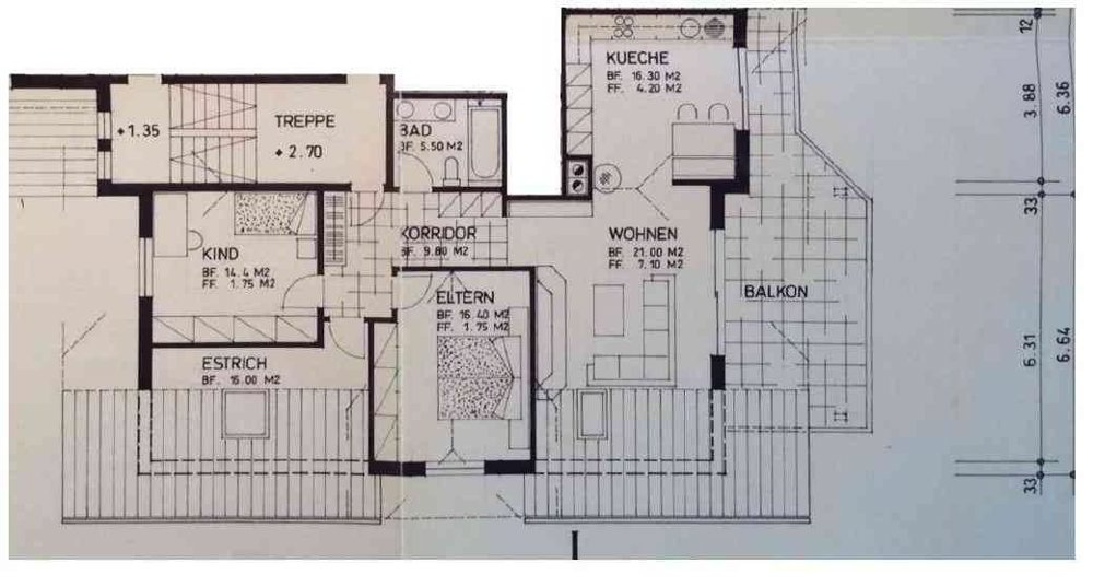 Appartement 4.5 pièces à louer à Brittnau - image 1/7