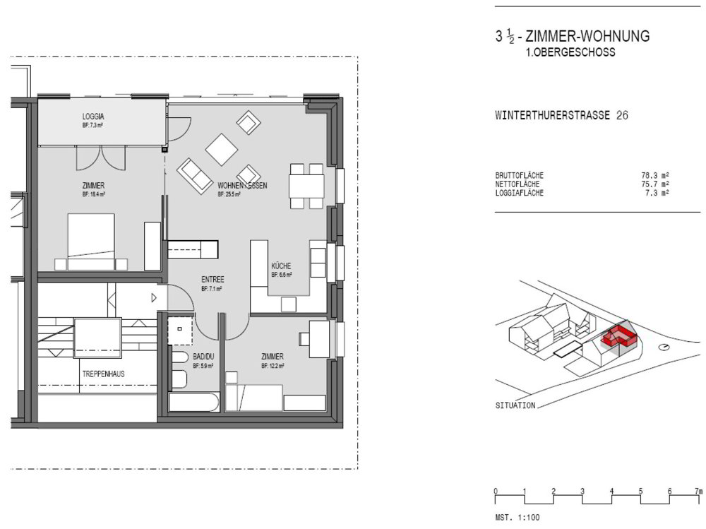 3.5 rooms Apartment for rent in Seuzach - image 1/8