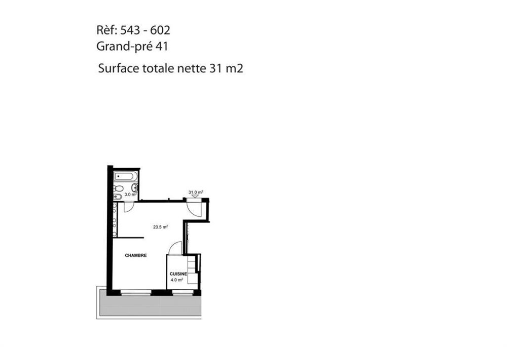 Appartement 2 pièces à louer à Genève - image 1/2