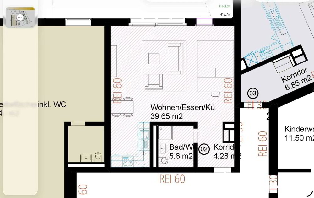 Appartement 1.5 pièces à louer à Oftringen - image 1/7