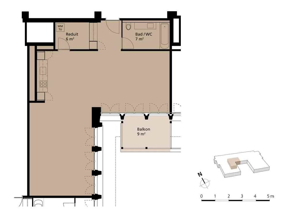 Appartement 1.5 pièces à louer à Zurich - image 1/9