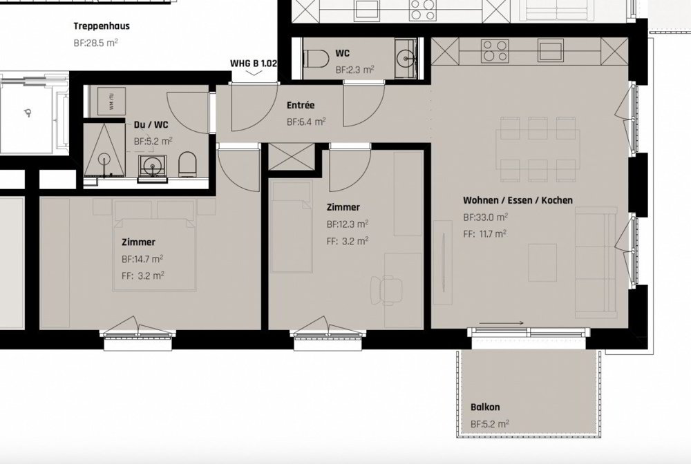 3 rooms Apartment for rent in St. Gallen - image 1/10