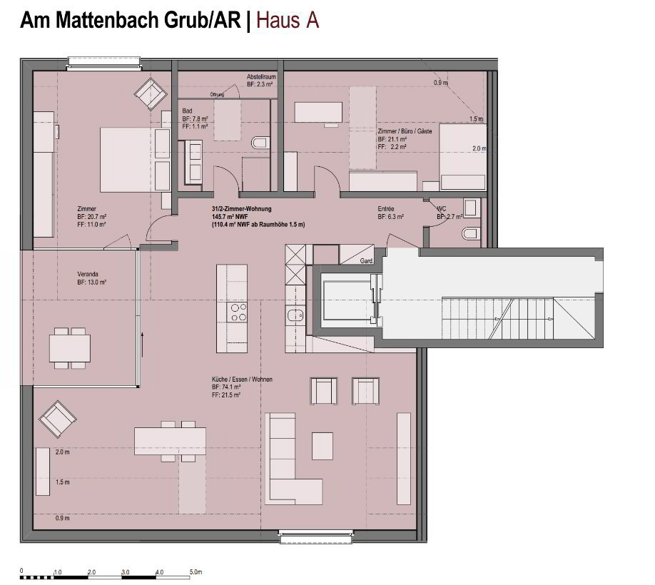 3.5 Zimmer Wohnung zu vermieten in Grub AR - Bild 1/11