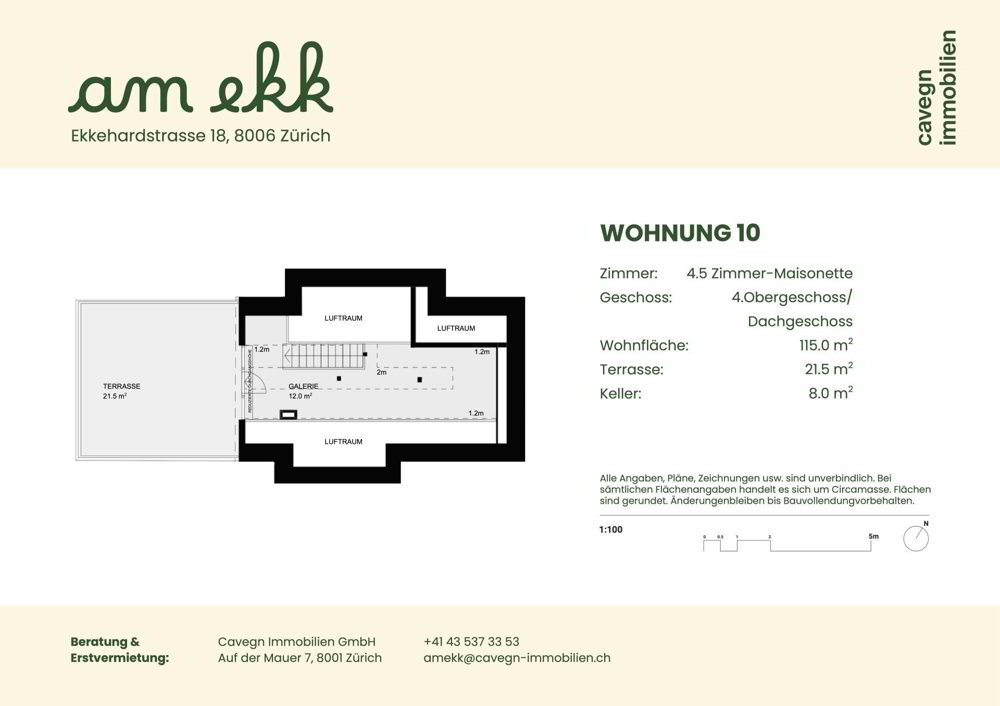 4.5 Zimmer Wohnung zu vermieten in Zurich - Bild 1/8