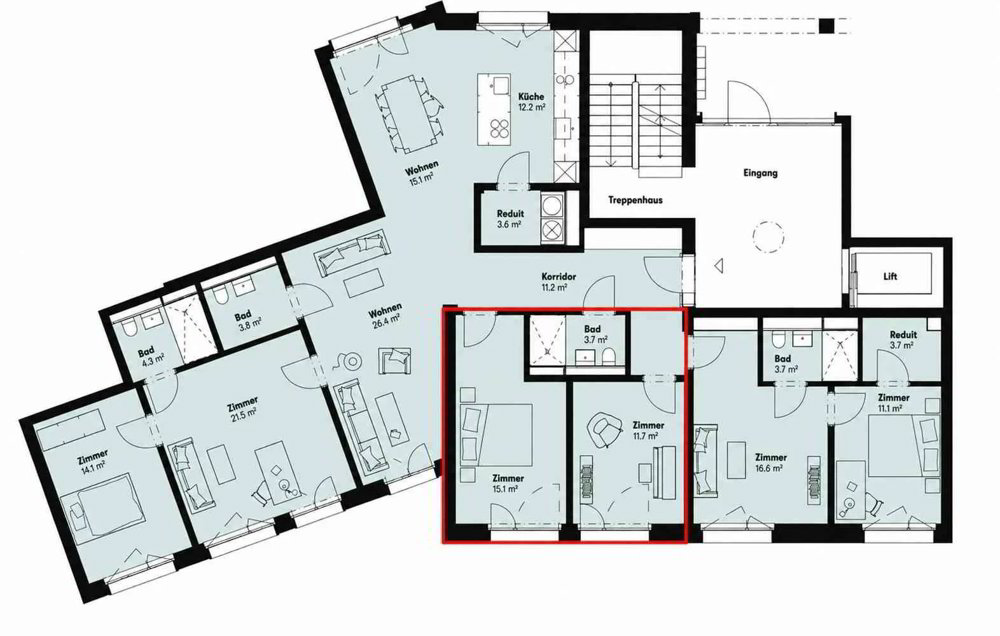 Colocation 2 pièces à louer à Meilen - image 1/5