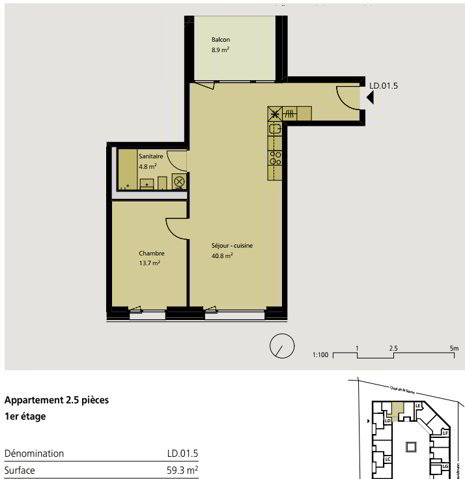 Appartement 2.5 pièces à louer à Delémont - image 1/5