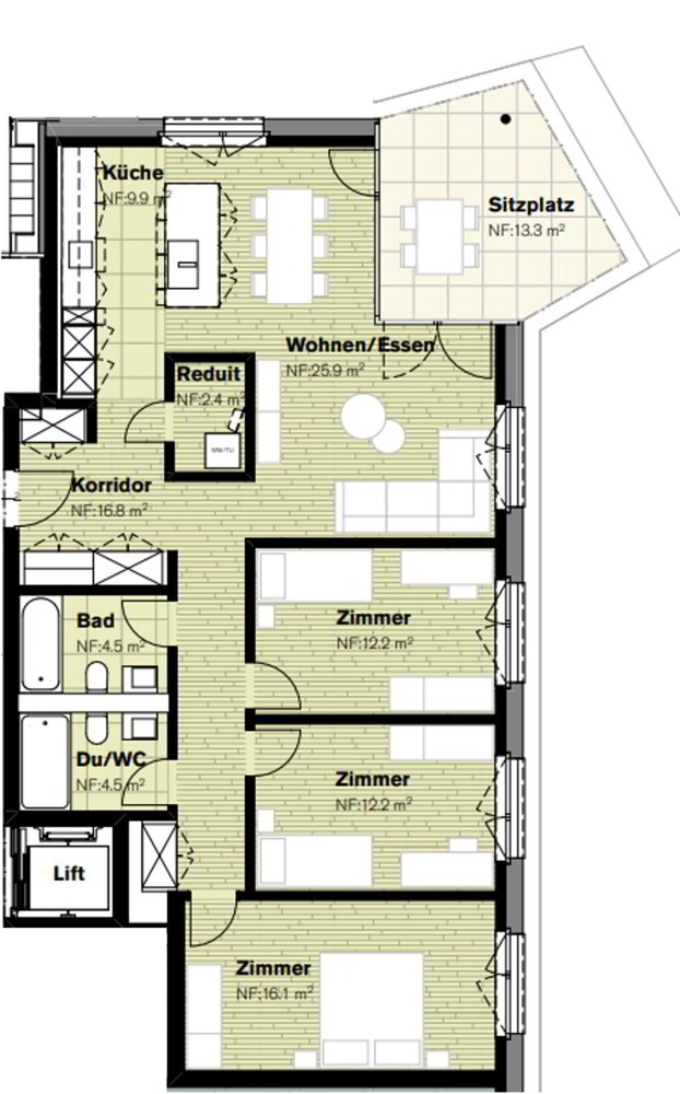 Appartement 4.5 pièces à louer à Ebikon - image 1/10