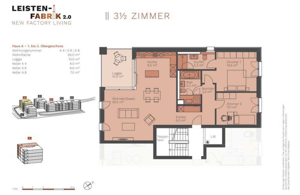 Appartamento di 3.5 locali in affitto a Niedergösgen - immagine 1/8