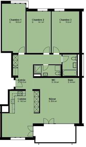 Appartement 4.5 pièces à louer à Bulle - image 1/7