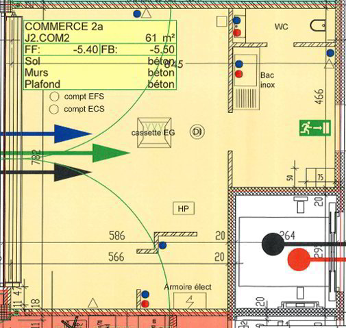 A LOUER Surface commerciale de 61 m² - Ansicht 4