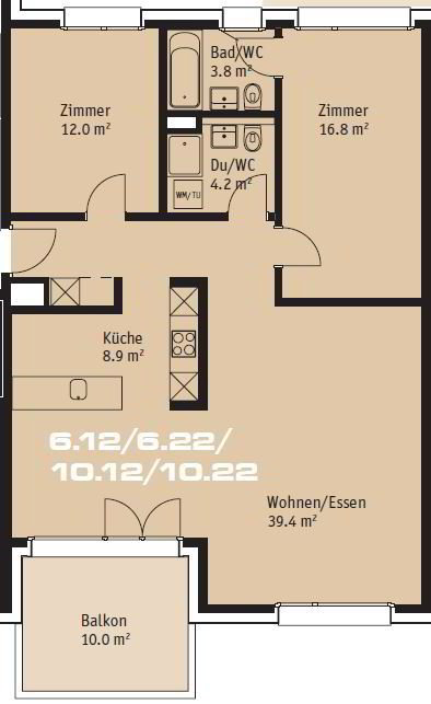3.5 rooms Apartment for rent in Uster - image 1/8