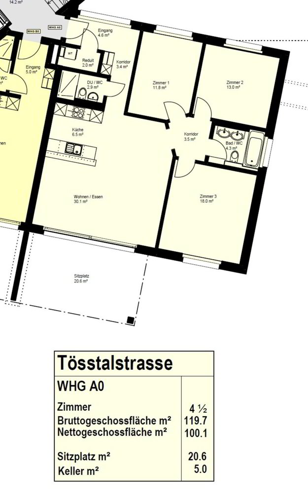 Appartamento di 4.5 locali in affitto a Wallenwil - immagine 1/13