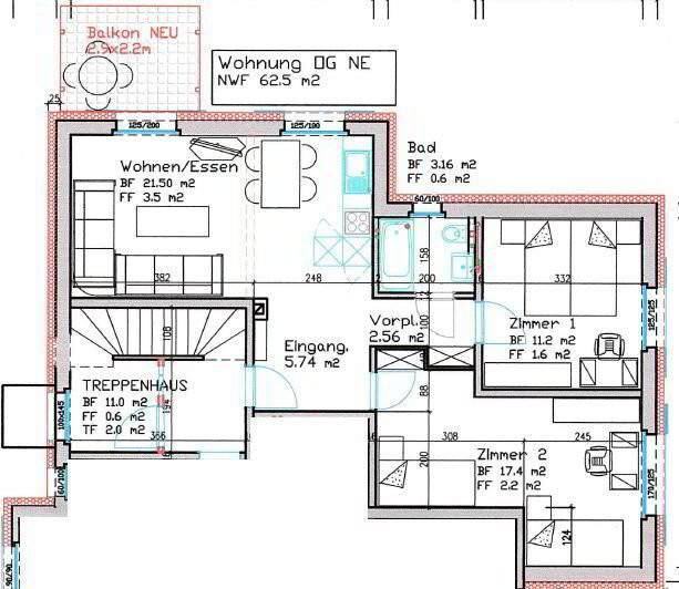 3 Zimmer Wohnung zu vermieten in Aegerten - Bild 1/10