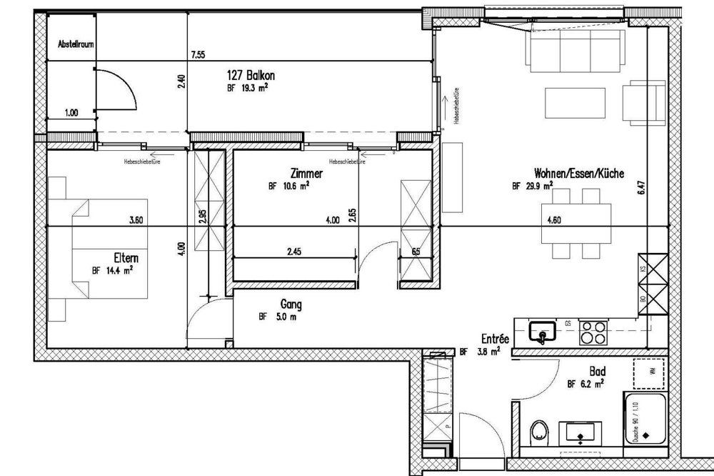3.5 Zimmer Wohnung zu vermieten in Dagmersellen - Bild 1/8