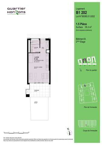 Appartement 1.5 pièces à louer à Chavannes-près-Renens - image 1/2