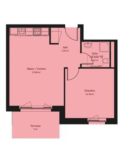 Appartement 2 pièces à louer à Bussigny - image 1/10