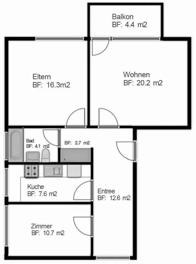 Appartement 3.5 pièces à louer à Zollikerberg - image 1/10