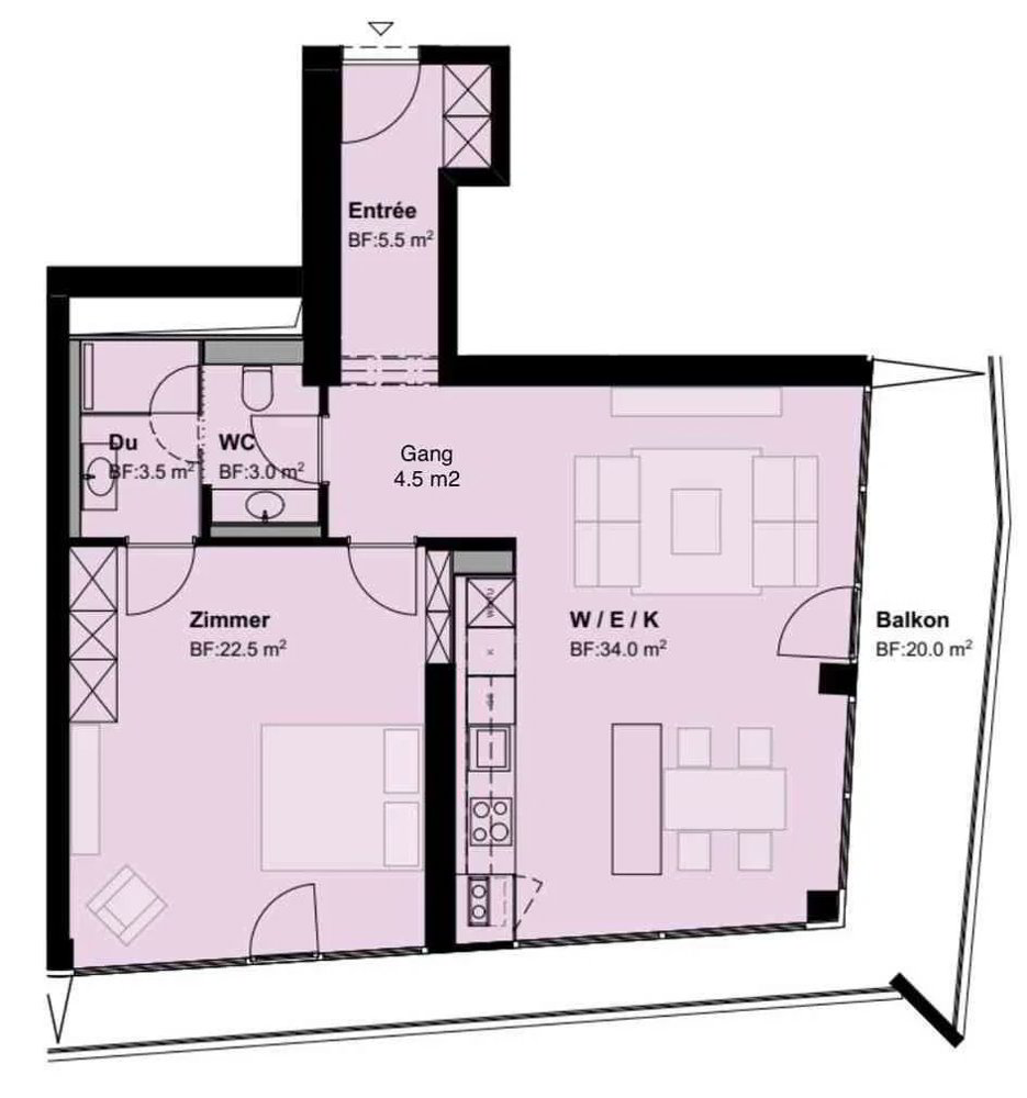 2.5 Zimmer Wohnung zu vermieten in Dübendorf - Bild 1/11
