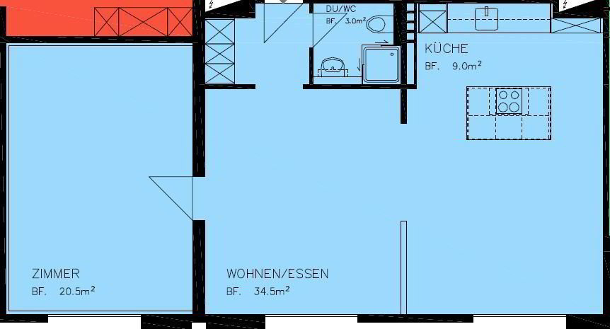 Appartement 2 pièces à louer à St. Gallen - image 1/8