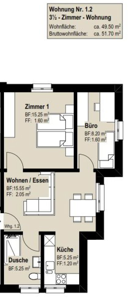 Appartement 3.5 pièces à louer à Saint-Gall - image 1/6