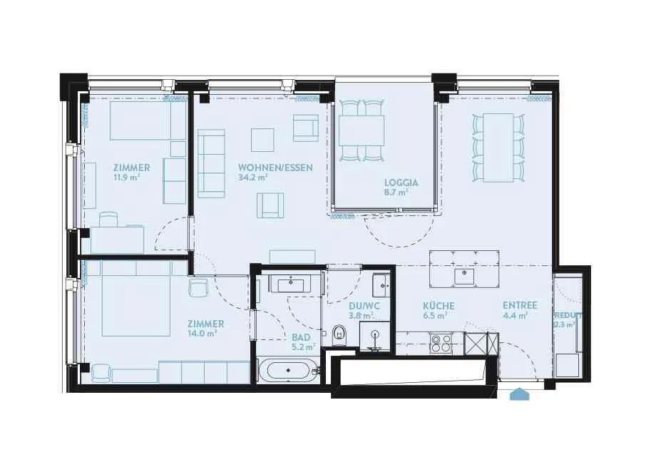 3.5 Zimmer Wohnung zu vermieten in Zurigo - Bild 1/8