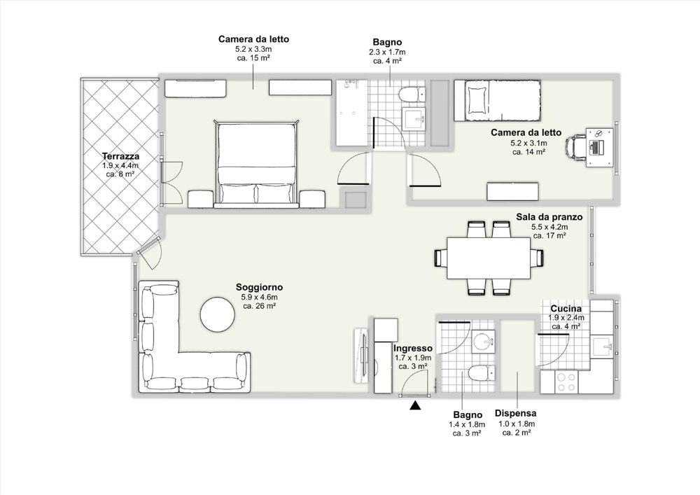 Appartement 3.5 pièces à louer à Giubiasco - image 1/10