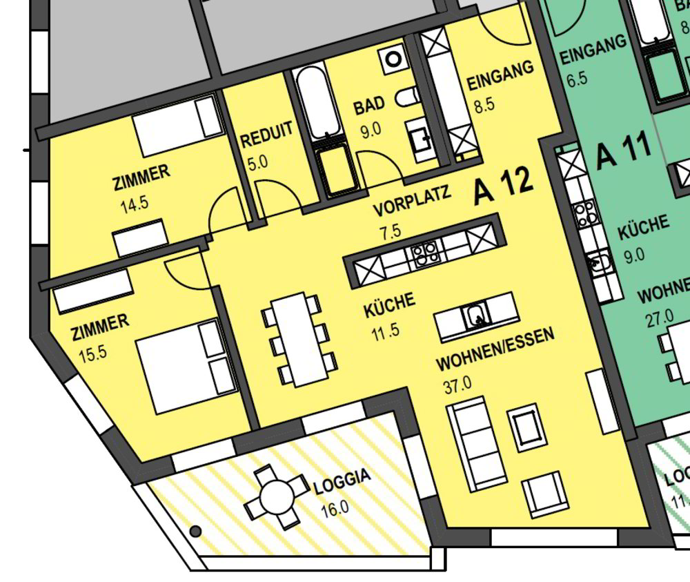 3.5 Zimmer Wohnung zu vermieten in Eschenbach SG - Bild 1/13