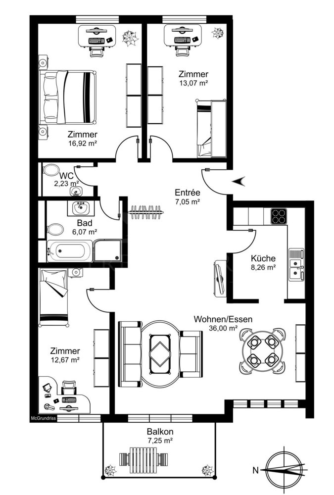 4 Zimmer Wohnung zu vermieten in Chiètres FR - Bild 1/16