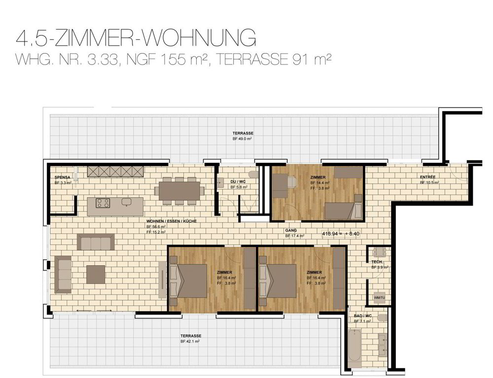 4.5 Zimmer Wohnung zu vermieten in Arbon - Bild 1/6