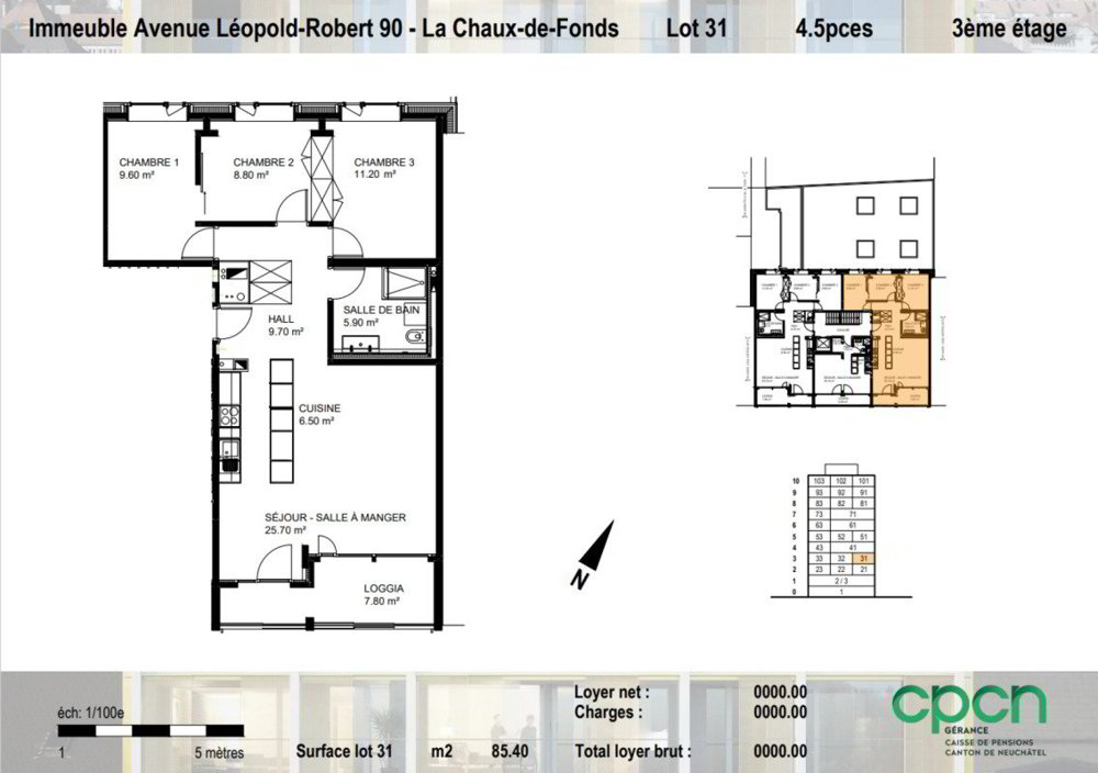 4 rooms Apartment for rent in La Chaux-de-Fonds - image 1/6