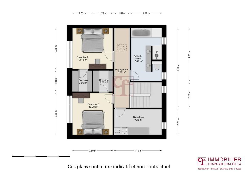 3 Zimmer Haus zu vermieten in Noréaz - Bild 1/4
