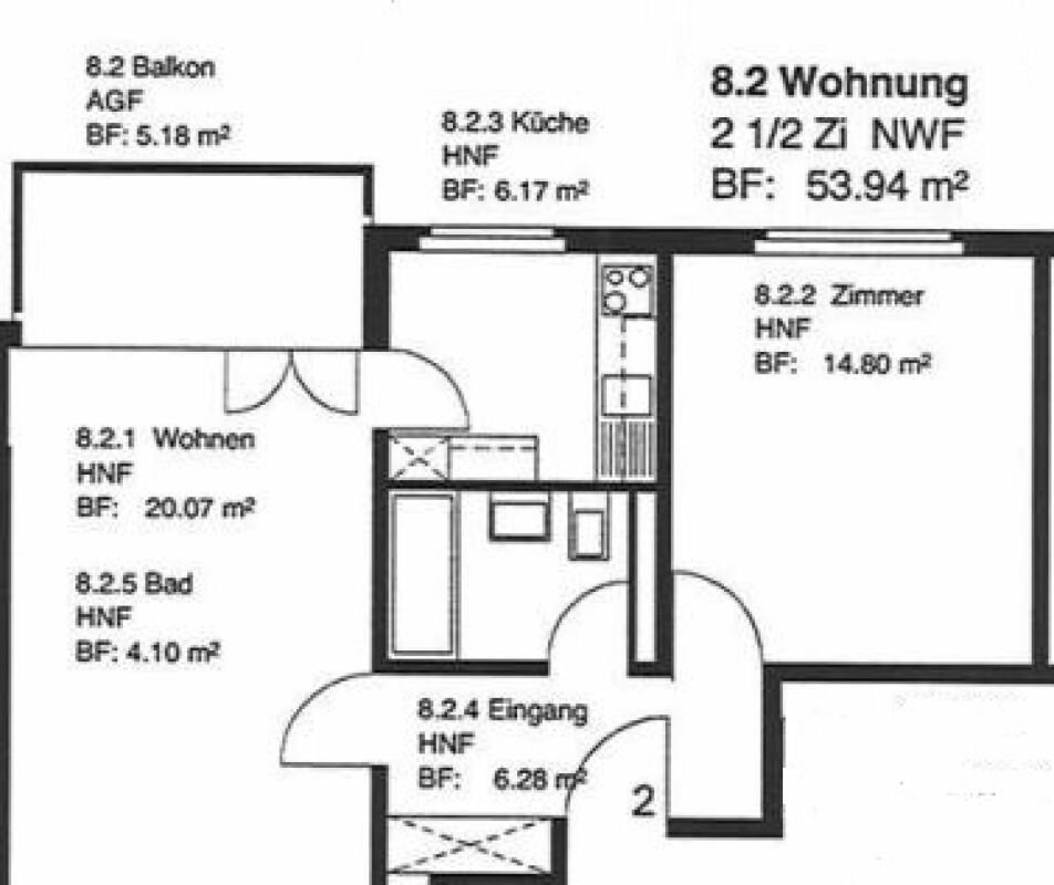 2 Zimmer Wohnung zu vermieten in Uzwil - Bild 1/7