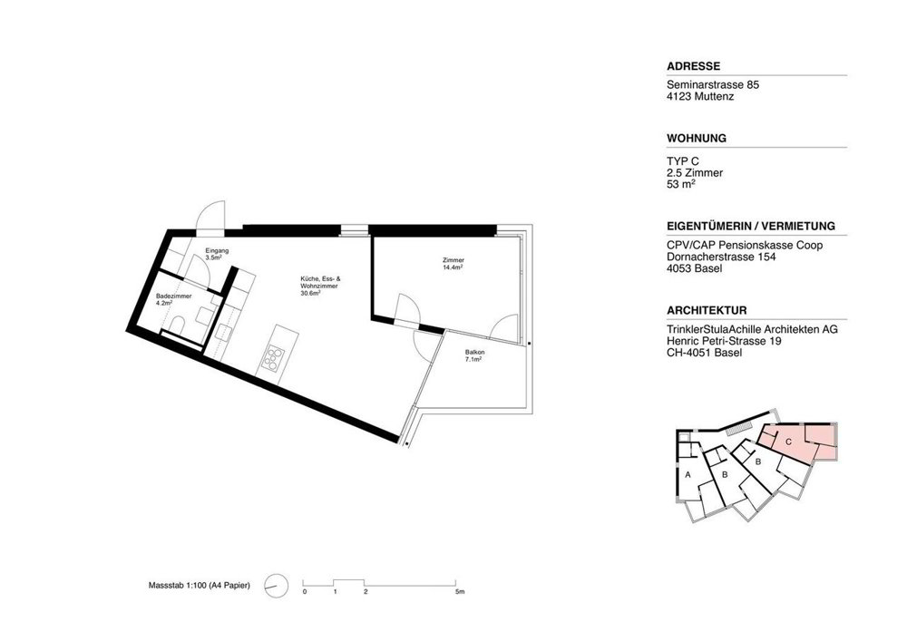 2 Zimmer Wohnung zu vermieten in Muttenz - Bild 1/5