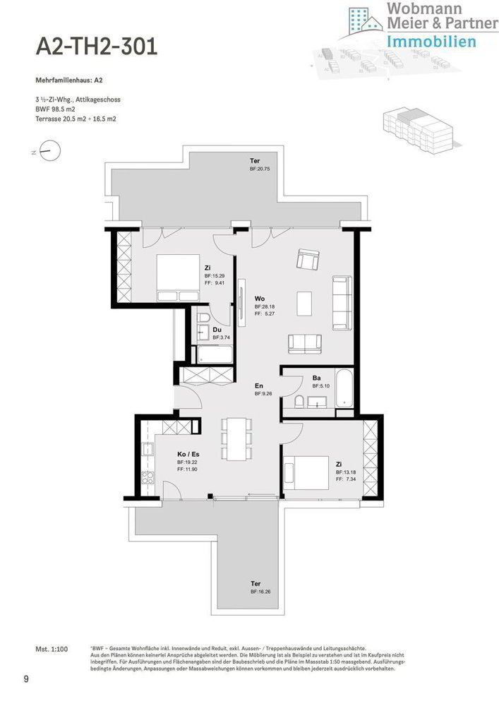 Appartement 3 pièces à louer à Illnau - image 1/10