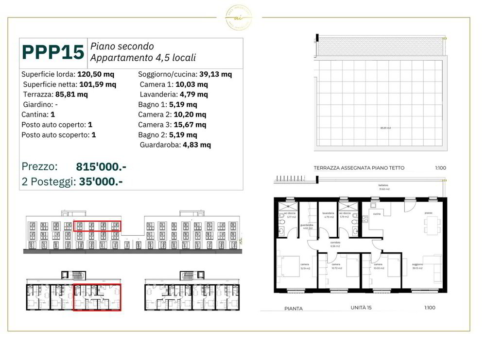 4 Zimmer Wohnung zum verkaufen in Balerna - Bild 1/13