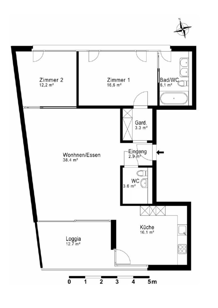 3.5 Zimmer Wohnung zu vermieten in Unterengstringen - Bild 1/15