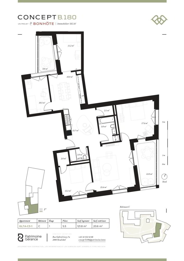 Appartamento di 5.5 locali in affitto a Neuchâtel - immagine 1/6
