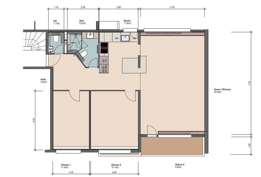 Appartement 3.5 pièces à louer à Basilea - image 1/11