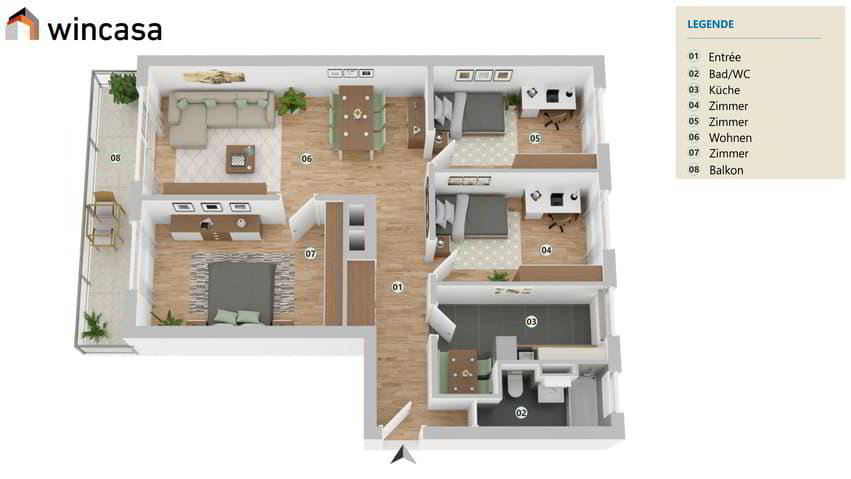 Appartement 4 pièces à louer à La Chaux-de-Fonds - image 1/10