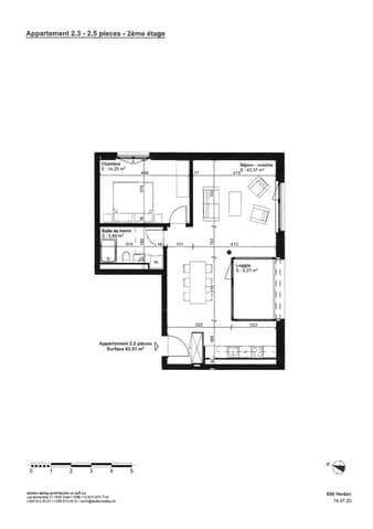 2.5 Zimmer Wohnung zu vermieten in Villars-sur-Glâne - Bild 1/5