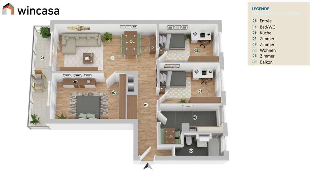 4 rooms Apartment for rent in La Chaux-de-Fonds - image 1/10
