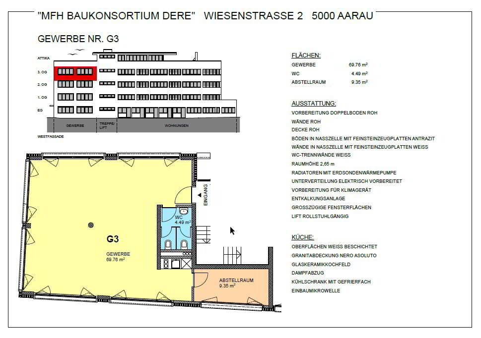 null Zimmer Büro zu vermieten in Aarau - Bild 1/9