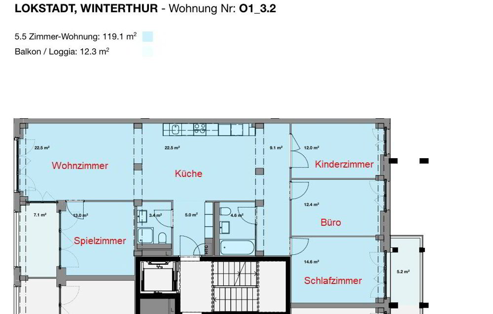 Appartamento di 5 locali in affitto a Winterthour - immagine 1/10