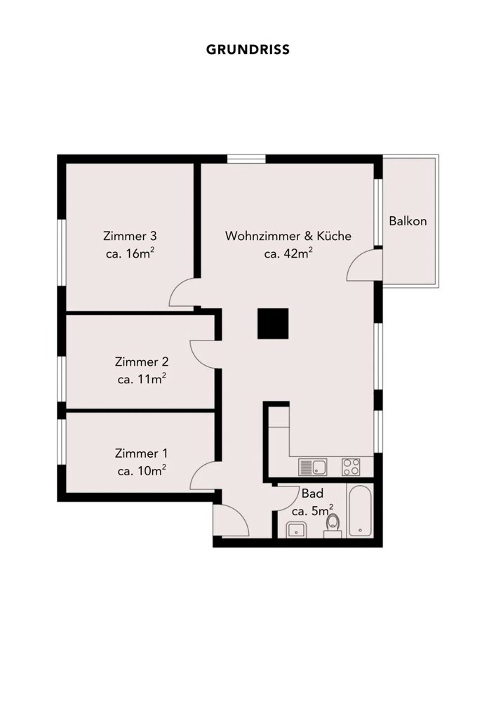 4.5 Zimmer Wohnung zu vermieten in Jona - Bild 1/6