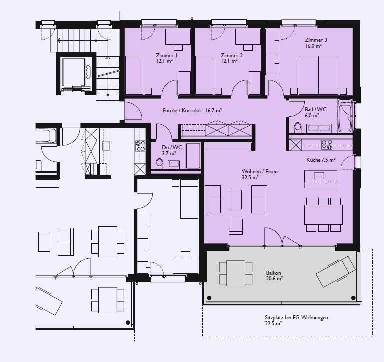 4 Zimmer Wohnung zu vermieten in Oensingen - Bild 1/7